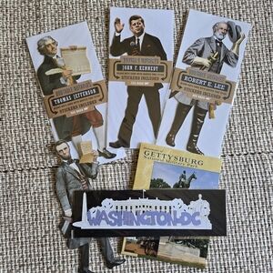 Patriotic Ephemera Collection of Past Historic Men and 10 Gettysburg Post  Cards
